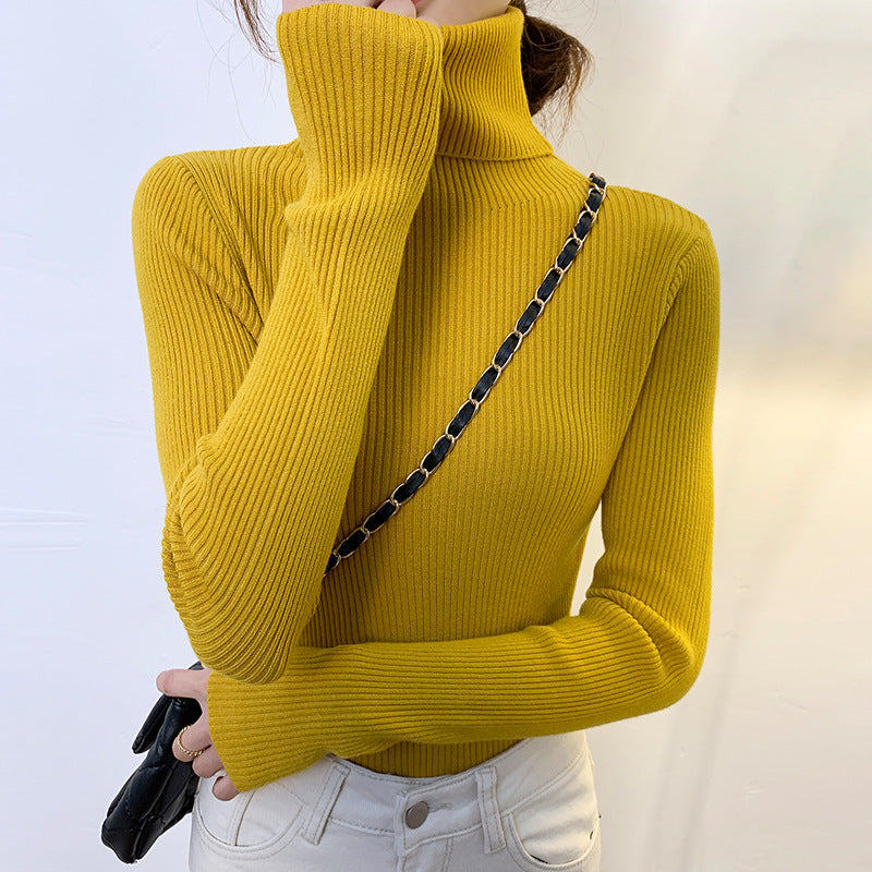 Damen Rollkragenpullover Weich Warm Oversized