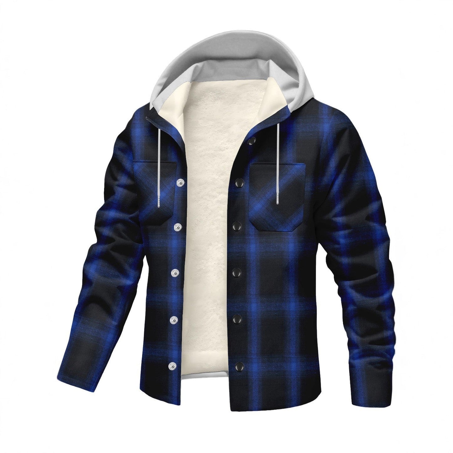 Herren Flanelljacke Gefüttert Warm Winter