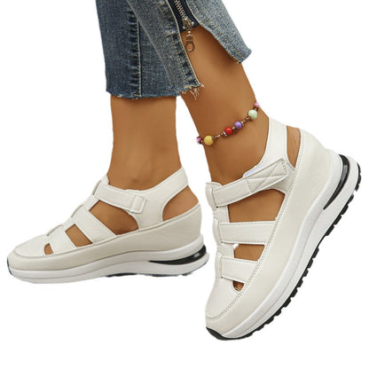 Damen Sneaker Wedge Bequem Verstellbar Mode Schuhe