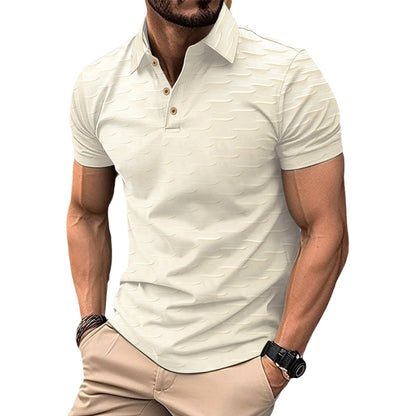 Herren Poloshirt Modern mit Struktur Optik