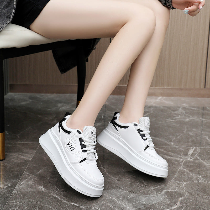 Damen Sneaker Sportlich Plateau Sohle Modern