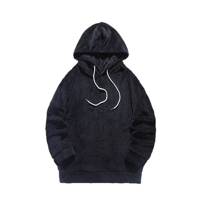 Herren Fleece Hoodie Modern Geschnitten Bequem