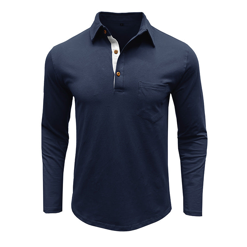 Elegantes Herren Langarmhemd Moderner Kragen