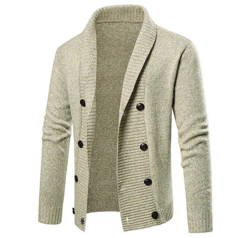 Herren Strickjacke Modern Schalkragen Dekorativ