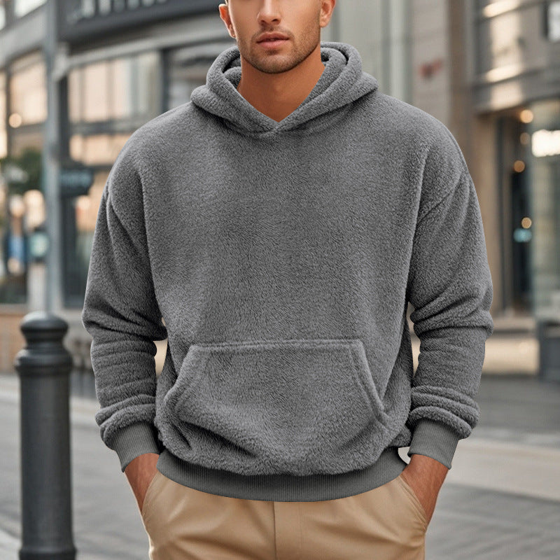 Großer Fleece-Hoodie Herren Übergroß Kängurutasche