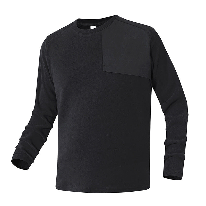 Herren Funktionsshirt Langarm mit Brusttasche Sportlich