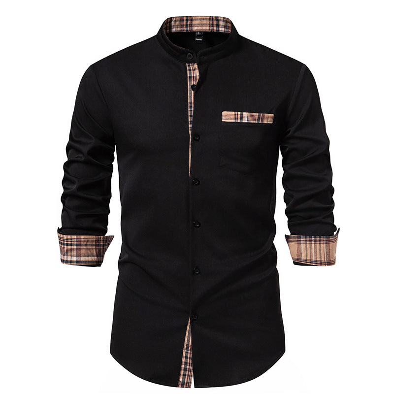 Herren Hemd Langarm Kariert Elegantes Businesshemd
