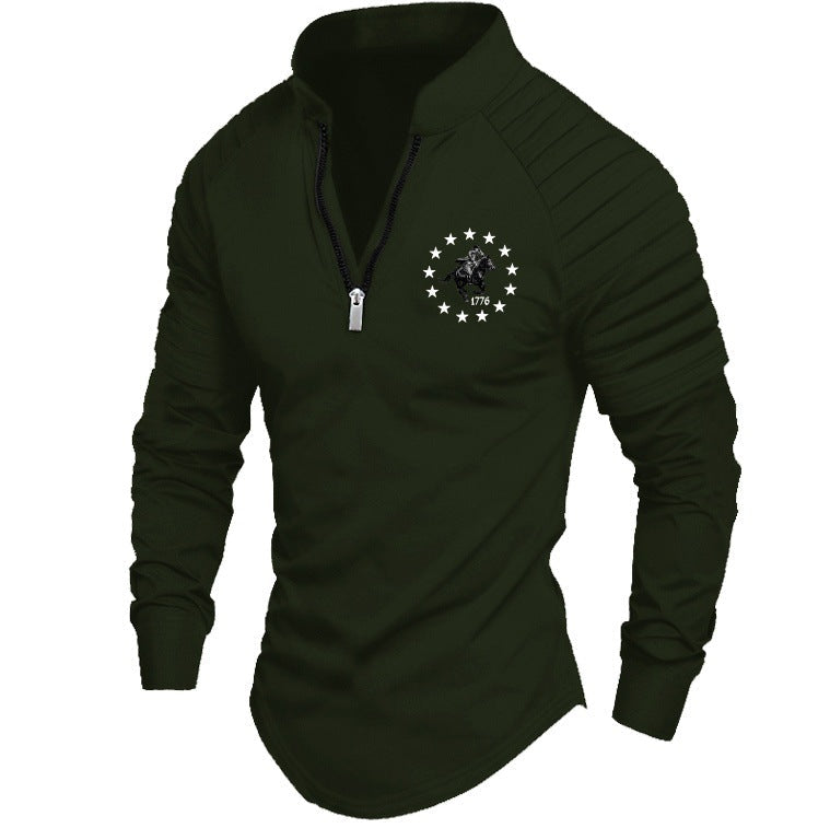 Herren Pullover Sportlich Halbzipper Modern