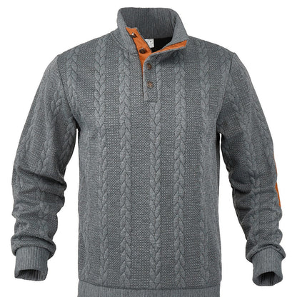 Herren Strickpullover Stehkragen Strukturieren Modern