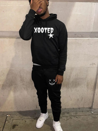 Herren Hoodie Jogginghose Set Modern Auffällig Streetwear - BerlinGlamour