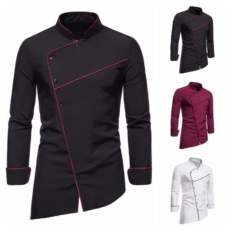 Herren Kochjacke Modern Edel Verarbeitung Kontrastfarben