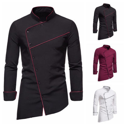 Herren Kochjacke Modern Edel Verarbeitung Kontrastfarben