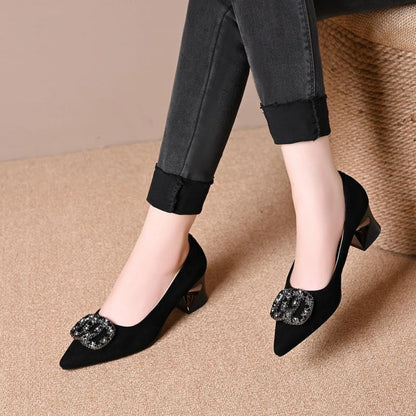 Damen Pumps Elegante Schmuck High Heels Glitzer