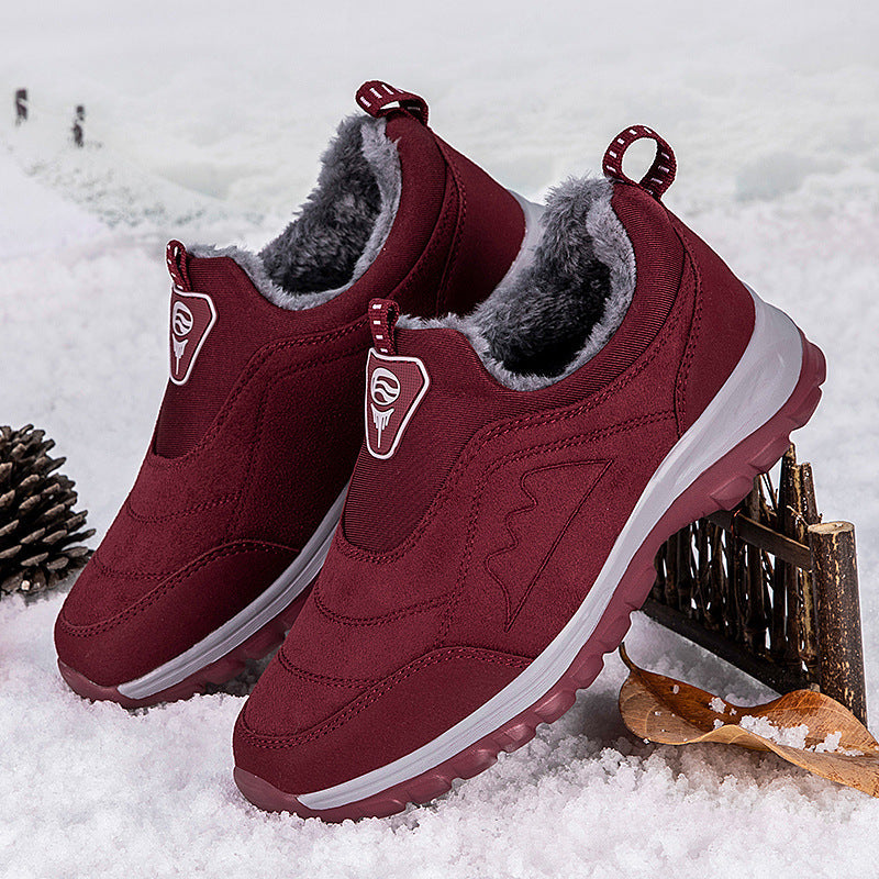 Damen Sneaker Warmfutter Slip-On Schuhe Winter