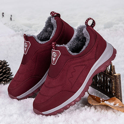 Damen Sneaker Warmfutter Slip-On Schuhe Winter
