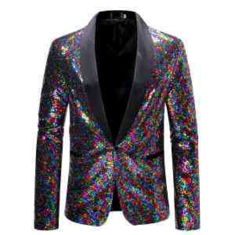 Glitzernder Herren Blazer Paillettenjacke Elegant