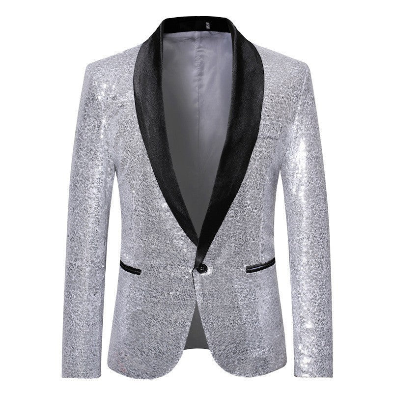 Herren Funktionsjacke Glitzer Pailletten Winterjacke