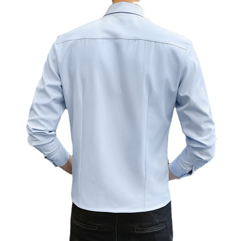 Herren Slim-Fit Hemd Langarm Elegant Modern