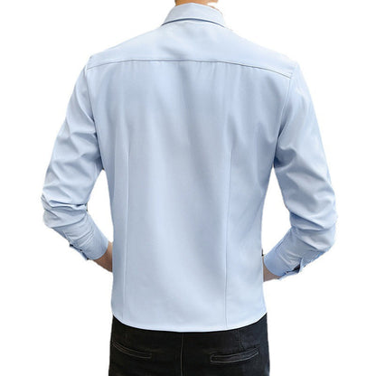 Herren Slim-Fit Hemd Langarm Elegant Modern
