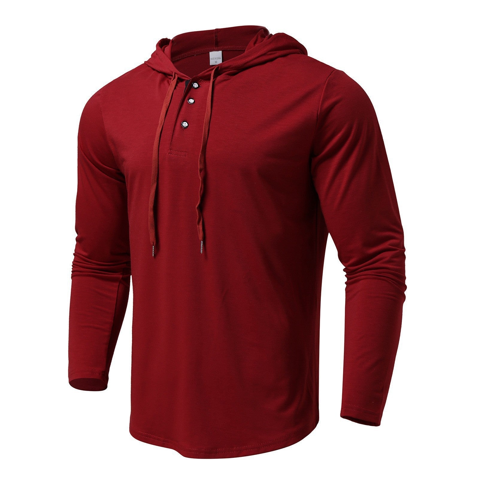Herren Hoodie Langarm Modern Sportlich Mit Knöpfen - BerlinGlamour