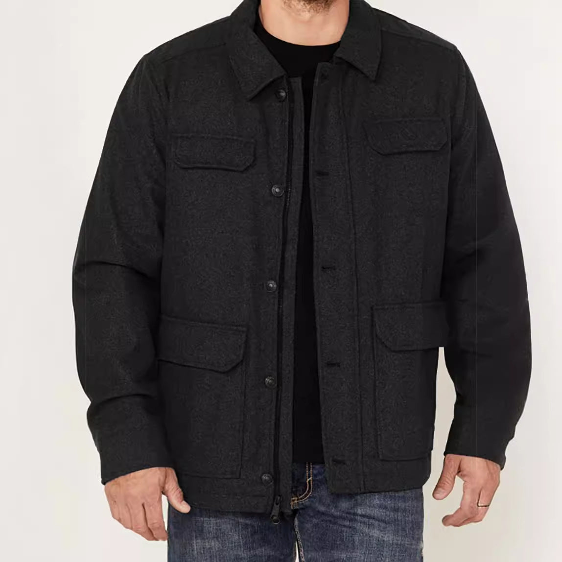 Herren Wolljacke Modern Trendig Winter