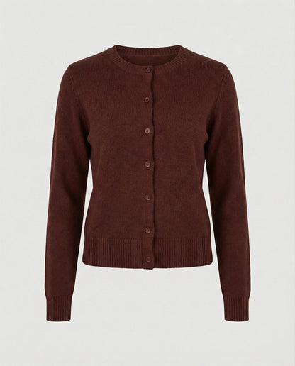 Damen Cardigan Kurz Feinstrick Rippborte Modern