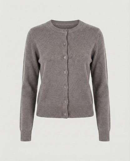Damen Cardigan Kurz Feinstrick Rippborte Modern