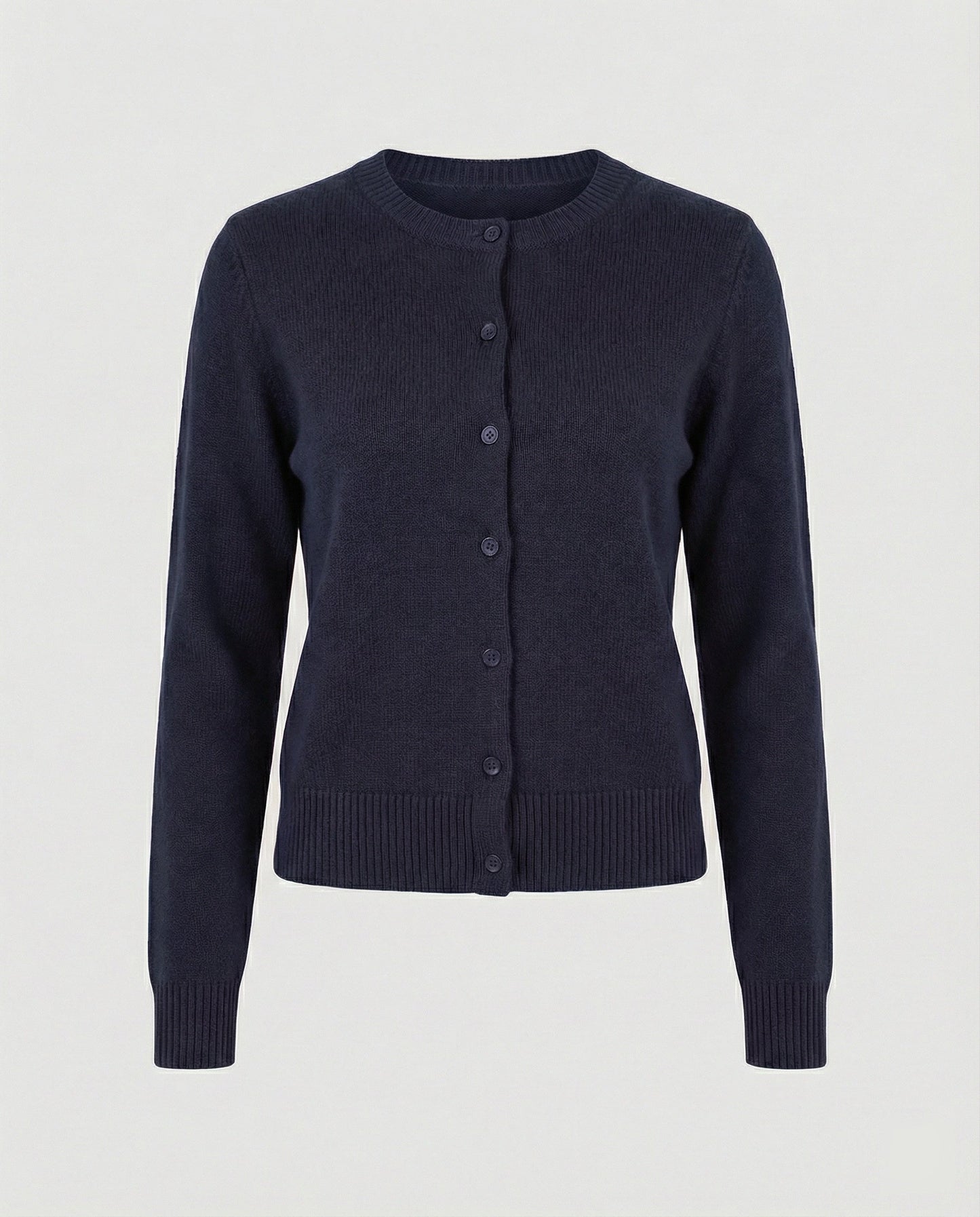 Damen Cardigan Kurz Feinstrick Rippborte Modern