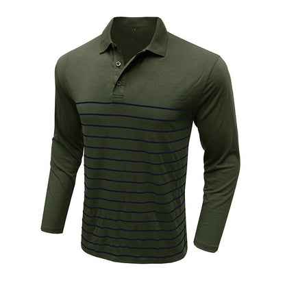 Herren Poloshirt Langarm Elegant Modern