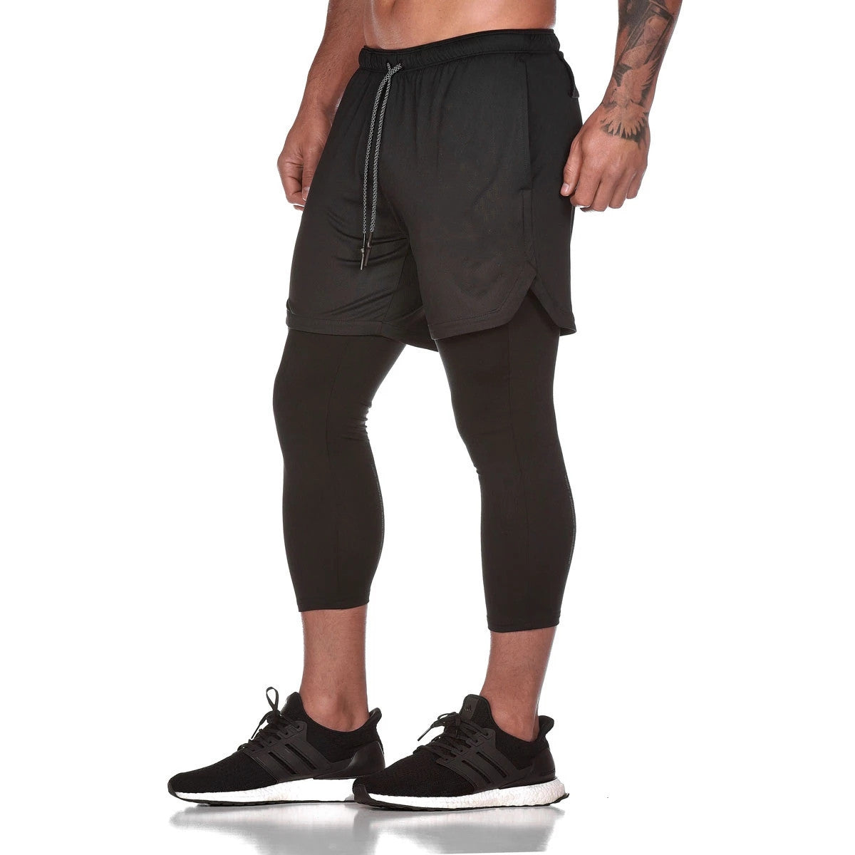 Herren Laufshorts Mit Integriertem Leggings Sportlich Comfort - BerlinGlamour