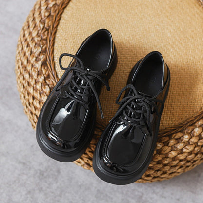 Damen Schuhe Hochglänzend Komfort Schnürschuhe Damen Mode - BerlinGlamour