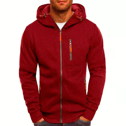 Herren Hoodie Modern mit Reißverschlusstaschen und Stylishem Design