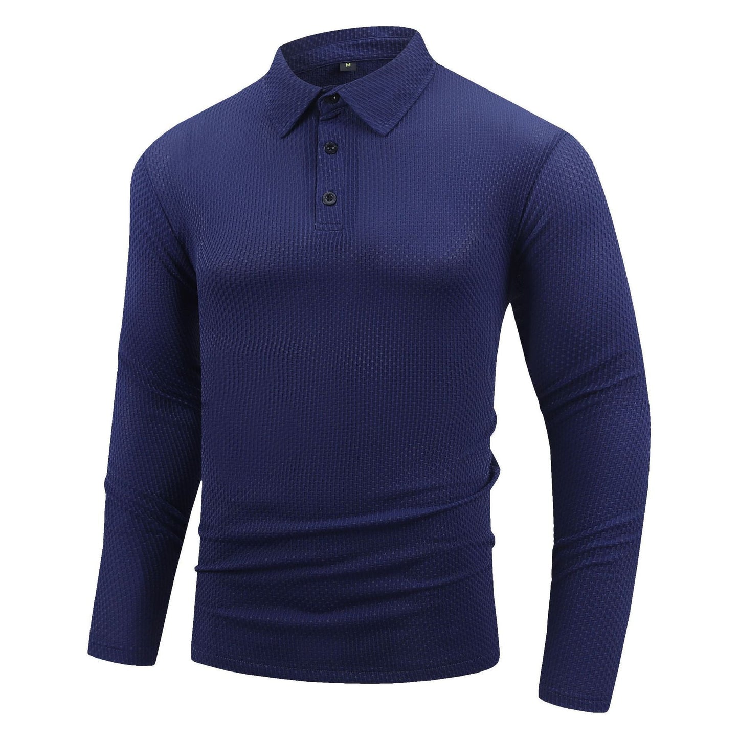 Herren Poloshirt Langarm Strukturiert Modern Berlin