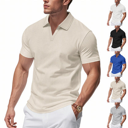 Herren Poloshirt Modern Strukturiert Trendig - BerlinGlamour