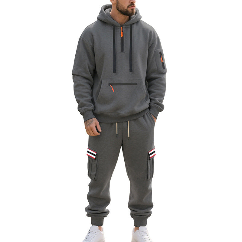 Herren Jogginganzug Sportlich Sweatshirt Hose Baumwolle