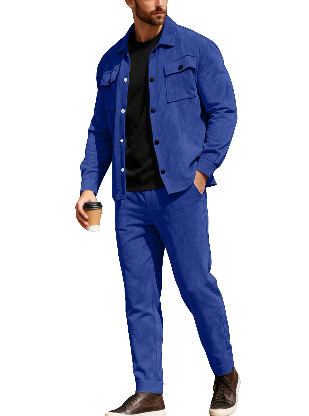 Herren Freizeitanzug Lässig Modern mit Taschen