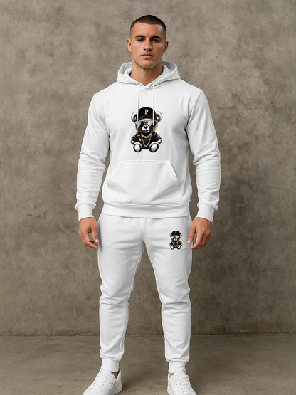Herren Hoodie Set Streetwear Style Schwarz