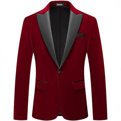 Herren Smoking Blazer Elegant Satiniert Schlank