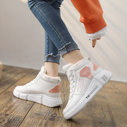 Damen Sneaker Hoch Hoher Schaft Kuschelig Trendig - BerlinGlamour