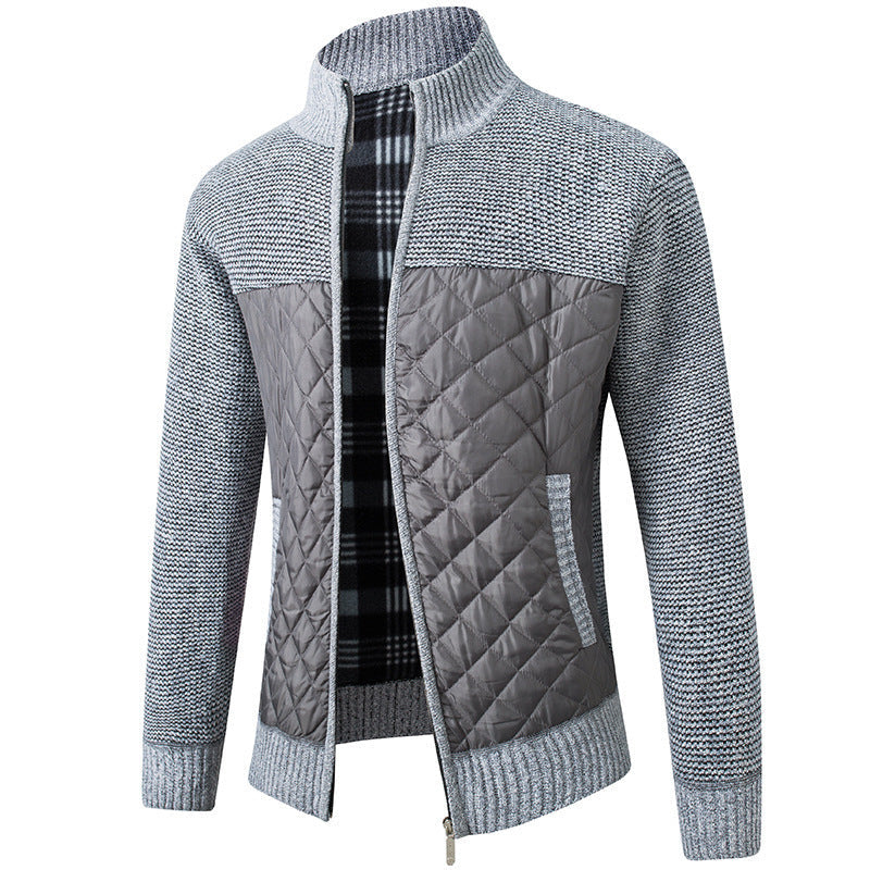 Herren Steppjacke Sportlich mit Strickärmeln