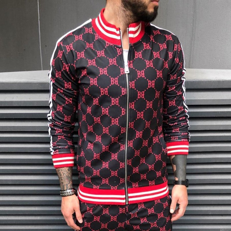 Herren Tracksuit Sportlich mit Grafikdruck Modern