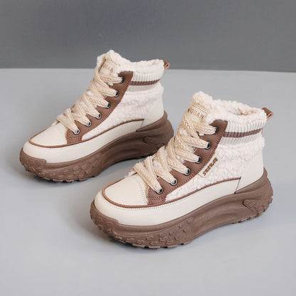 Damen Winter Sneaker Warm Weich Fleece Innenfutter