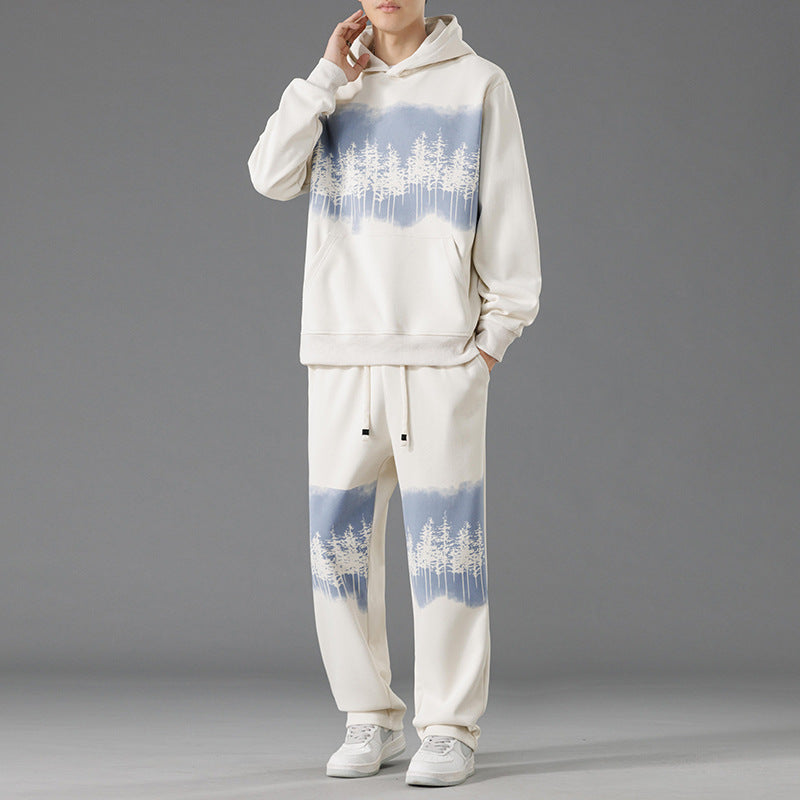 Herren Loungewear Set Bequem Baum Print Relaxed