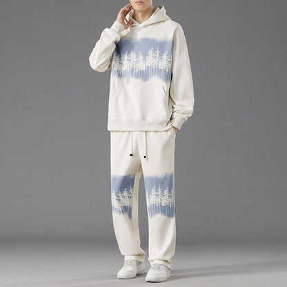 Herren Loungewear Set Bequem Baum Print Relaxed