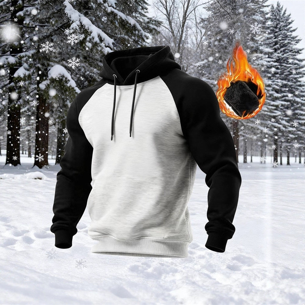 Herren Hoodie Sportlich Modern Grau