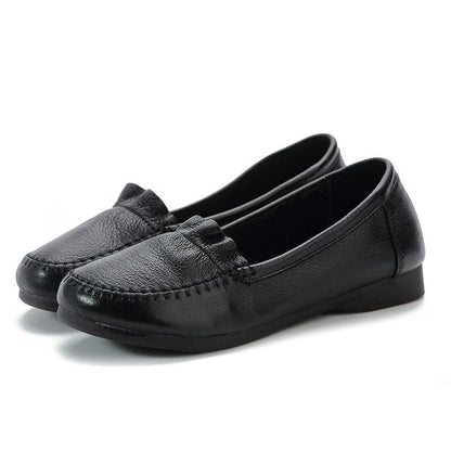 Damen Mokassins Leder Bequem Schuhe Frauen
