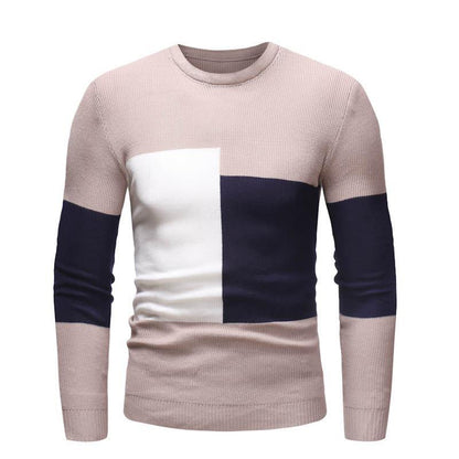 Herren Pullover Modernes Blockmuster Designer Style