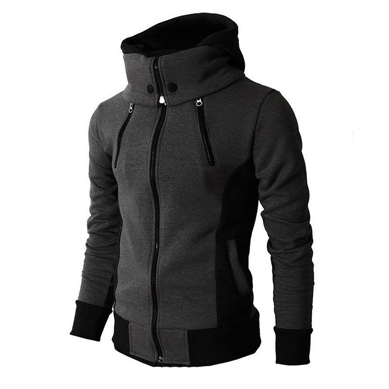 Herren Kapuzenjacke Modern mit Kontraststreifen und Reißverschlusstaschen