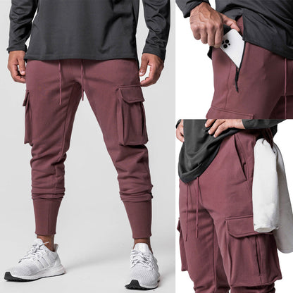 Herren Jogginghose Bequem Reißverschluss Cargo Hose Modern - BerlinGlamour