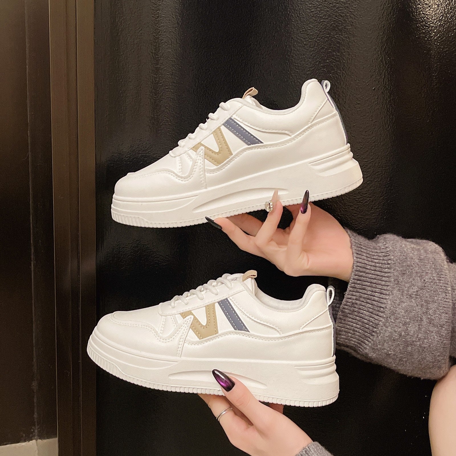 Damen Sneaker Hoch Plattform Orthopädisch Bequem - BerlinGlamour